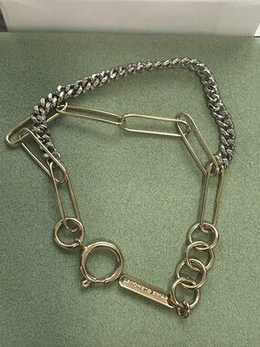 Justine Clenquet Gold-plated and palladium-plated brass curb chain bracelet
